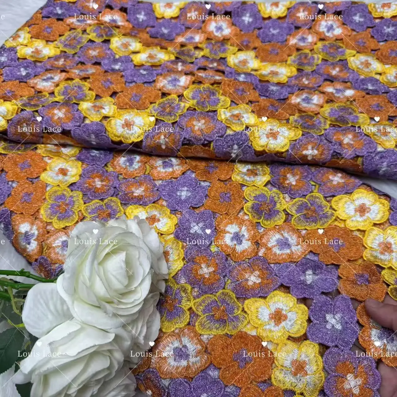 

African Lace Fabric 2026 High Quality Lace Stones Embroidery 3 D Cord French Laces For Nigerian Wedding Dresses 5 Yards Hm234-1