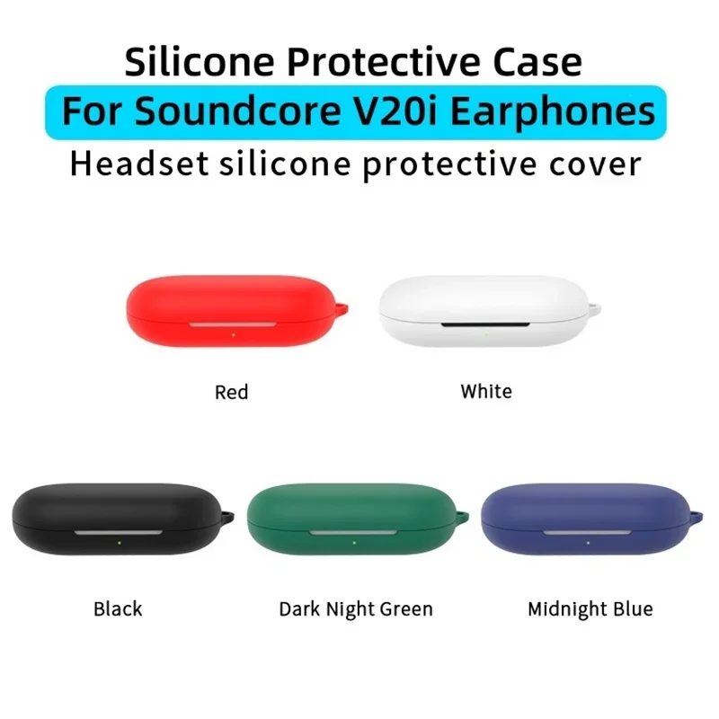 Adequado para soundcore v20i fone de ouvido caso capa de silicone anti gota e à prova de poeira caso anti impressão digital prevenção de queda lavável