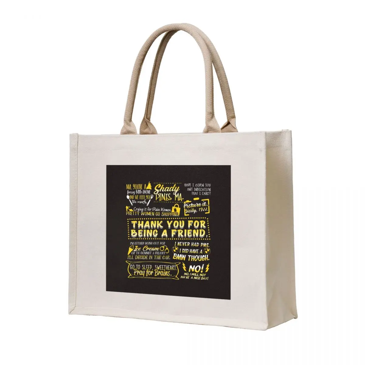 

Golden Quotes Tote Bag Shopper handbag Eco bag tote bags cloth bags Custom bag