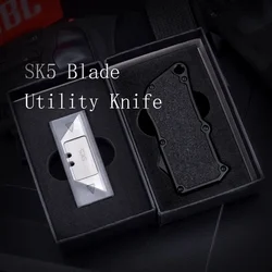 New Black EDC Pocket Knives OTF Aluminum Alloy Frosting Knife Outdoor SK5 Blades Cutter Portable Exocet Series Wallpaper Cutter