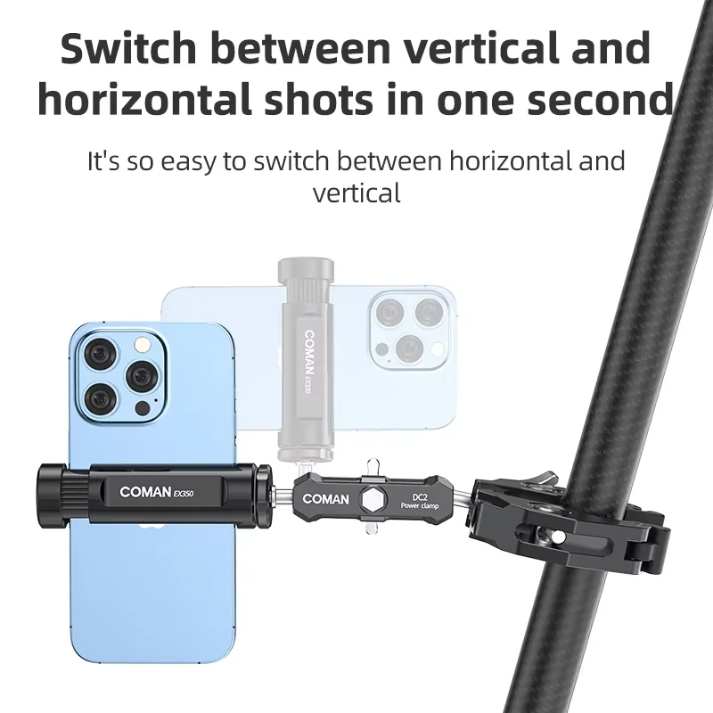 COMAN DC2 Metal Super Clamp 360 Degree Ball Head Magic Arm For LED Fill Light Camera Tripod Monopod With 1/4 3/8 Inch