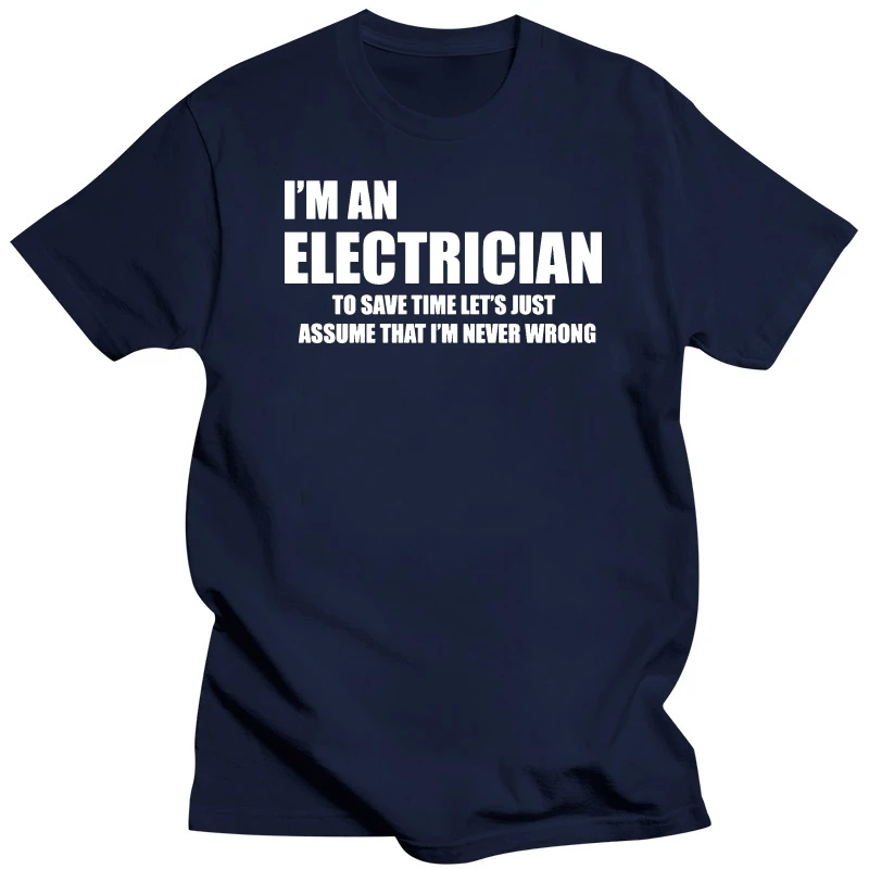 Electrician T-Shirt Gift for Electrician T Shirt Profession Occupation Brand Summer Style Cotton Men'S Unique Masculine T Shirt