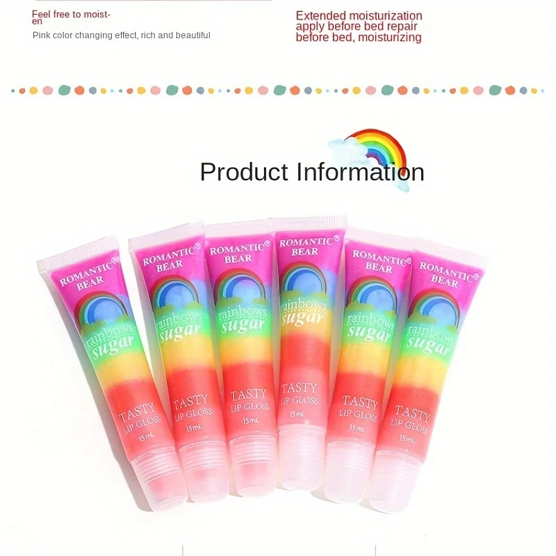 Rainbow Pearl Lip Gloss Glitter, Rainbow Jelly Lip Gloss, Sparkling Lips, Moisturizing Lip Skin, Keeping It Hydrated