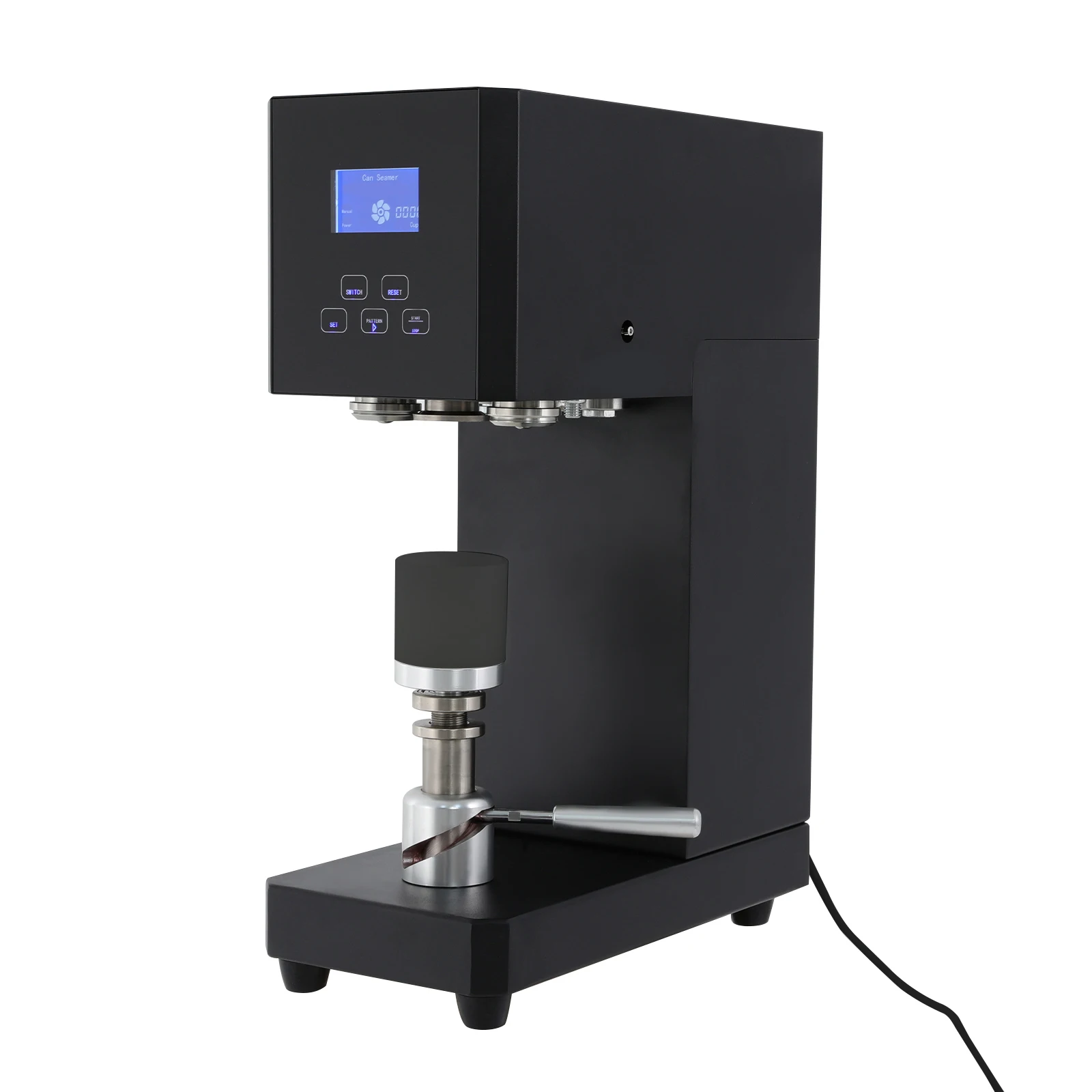 370W Automatic Can Sealing Machine, LED Display Semi-Auto & Manual Dual Mode Beverage Bottle Sealer, 4-6s Fast Seal for PET Bottles & Aluminum Cans
