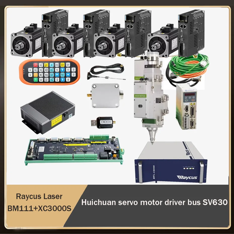 Raycus RFL-C020/RFL-C025/RFL-3000S laser source cutting version XC3000S cutting head BM110 Huichuan servo motor drive bus SV630