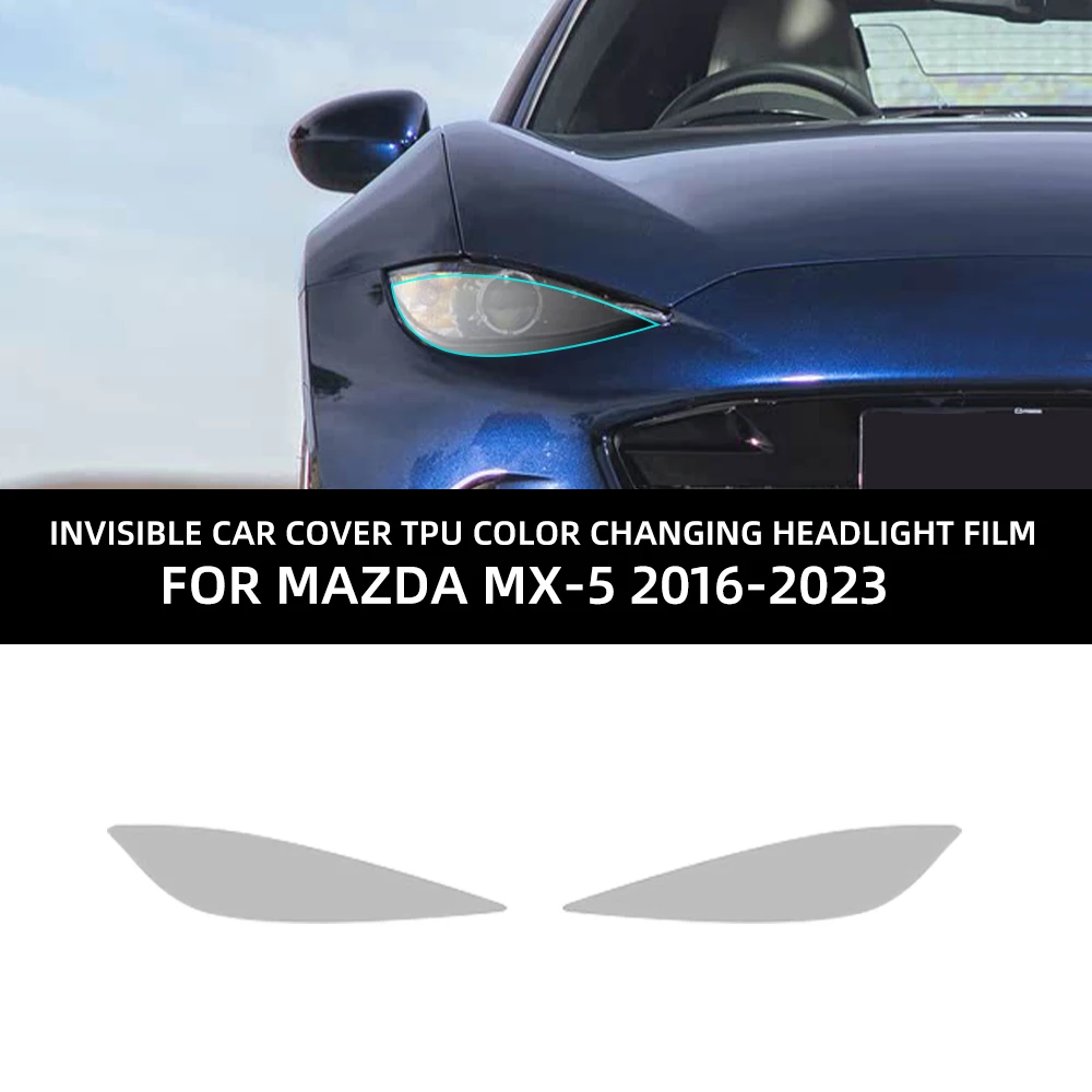 

TPU Photochromic Headlight Film For Mazda MX-5 2016 2017-2023 Anti Scratch Self-Healing Protective Decorative Car Accessories