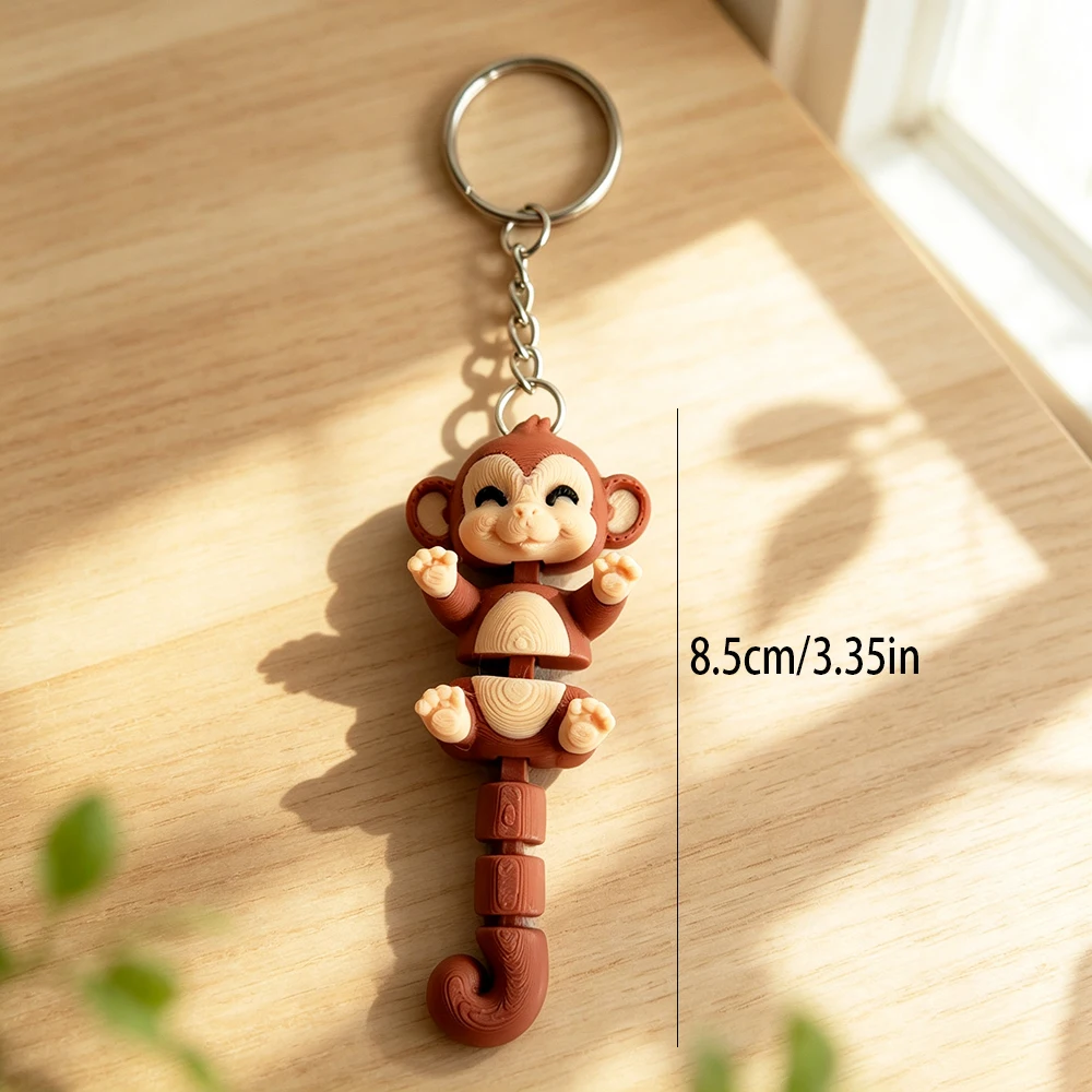 3d Printing Cute Monkey Keychain Fantasy Theme Design, Mobile Backpack Pendant, Mobile Phone, Car, Etc