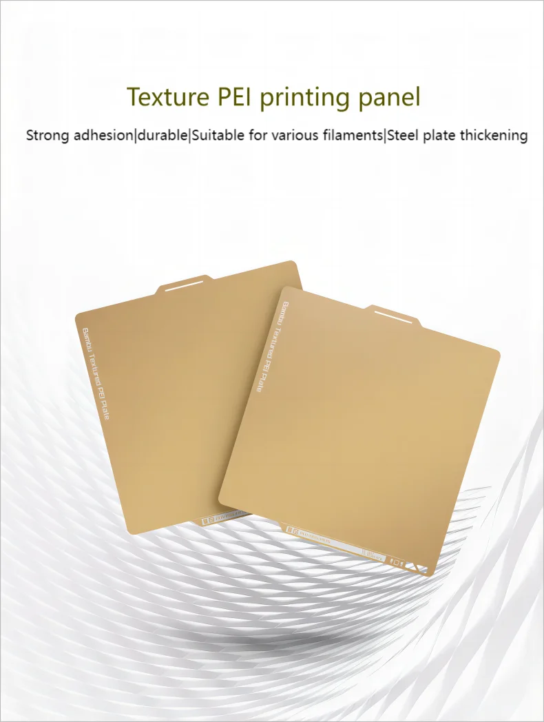 Official Bambu Lab Textured PEI Plate for X1 P1 Series A1 Mini P2S X2D H2D H2S H2C 3D Printers Parts PEI Build Plate