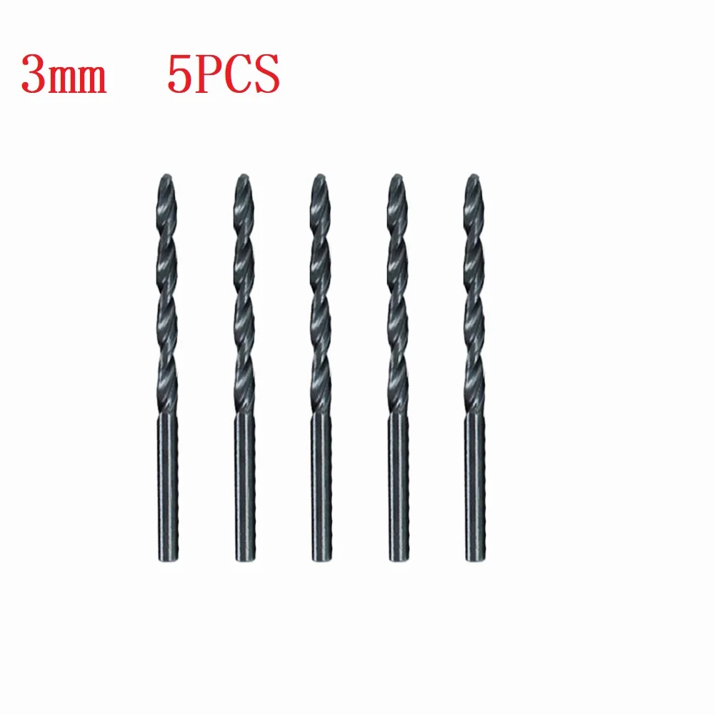 

5PCS HSS Drill Bit Straight Shank Drilling Bit 3/4/5/6/8mm For Wood Metal Stainless Steel Woodworking Punching Hole Power Tool