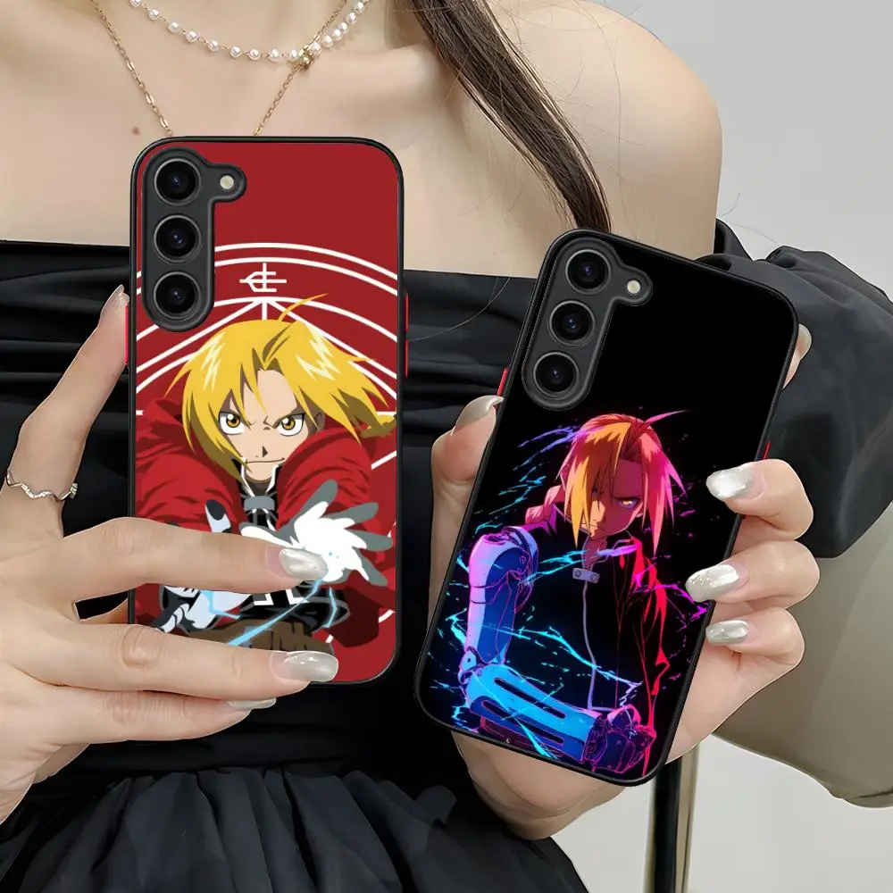 

Стальной чехол для телефона Эдвард Элрик для Samsung Galaxy S25 S24 S23 S22 S21 Plus FE Ультрацветный силиконовый защитный чехол Pretty