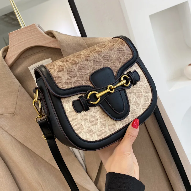 Bags Women's retro versatile shoulder bags Niche design Small square bags Trend printing Fashion messenger bags