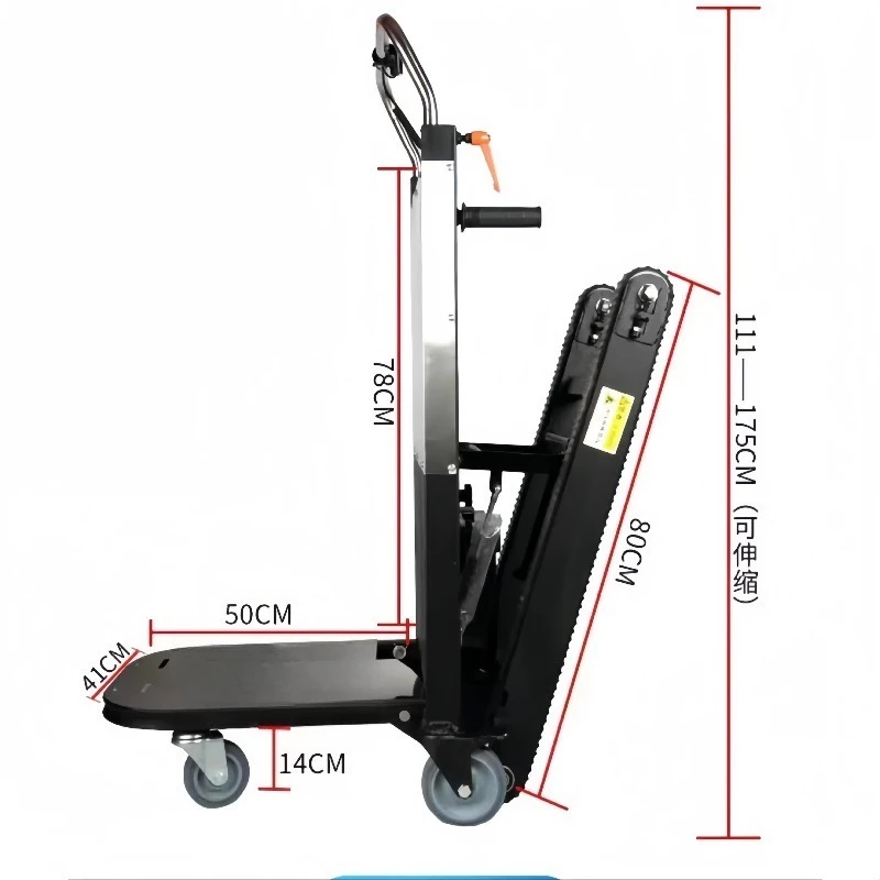 Loading 500kg Motorised Hand Truck Carts Electric Stair Climber Crawler / Electric Stair Climbing Trolley