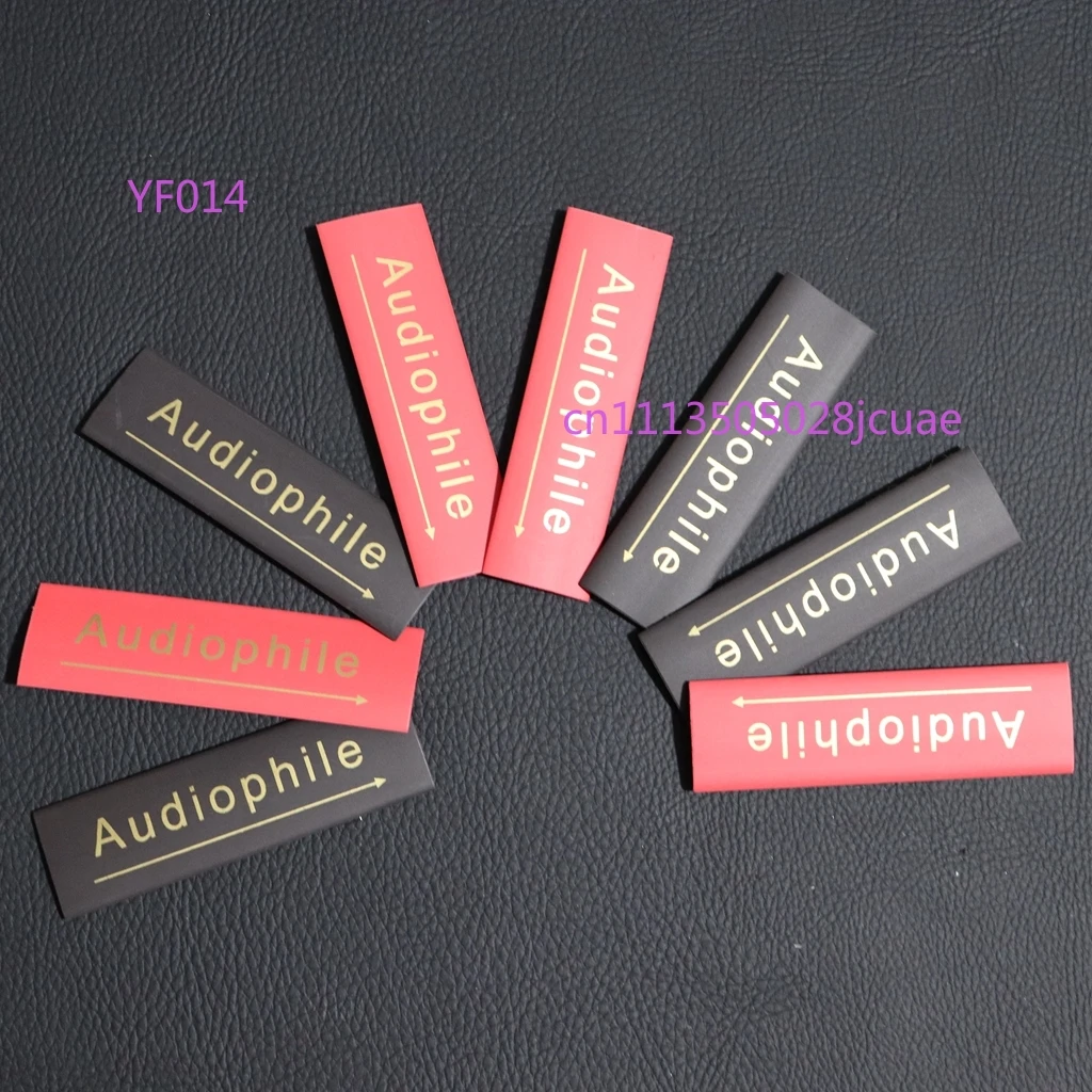 

16Pcs Audiophile Logo Heat Shrink Tube, 7-14mm Wire Diameter Insulation Sleeve for HiFi Audio Speaker Cable