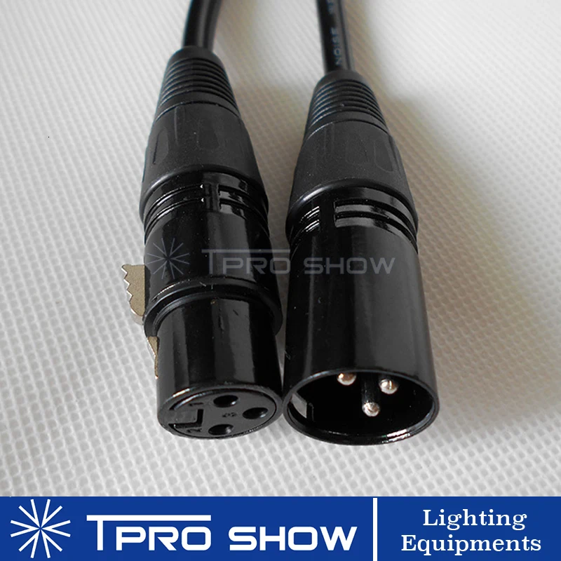 Imagem -04 - Metro Cabo Dmx Pinos Metal Xlr Conector Dmx 512 Linha de Sinal para Movendo a Cabeça Luz Led Par dj Máquinas Profissional 10 Peças Lote