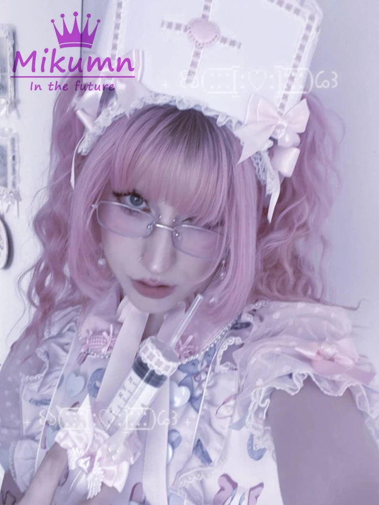 Gothic Lolita ลูกไม้ Rivet Breath หน้ากาก/เข็มฉีดยา/หมวก Carnival ตกแต่งหน้ากากพยาบาล Cosplay Party Props