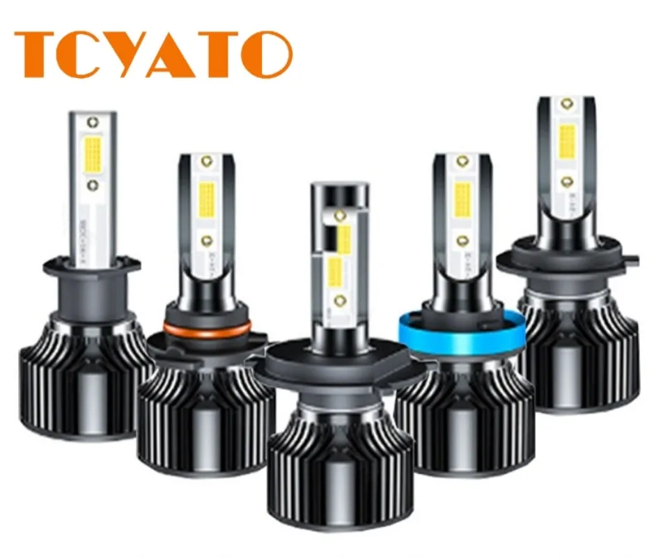 TCYATO  LED Car Headlight Bulbs Canbus High Power LED H4 H11 9005 9006 H1 H3 lamp HB3 HB4 9012 HIR2
