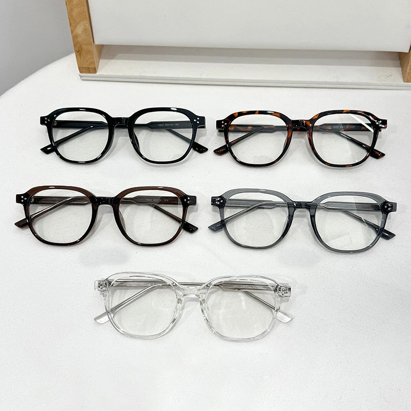 0 -0.5 -0.75 To -6.0 Leopard Frame Anti Blue Rays Oval Nearsighted Glasses For Women Men TR90 Student Prescription Spectacles