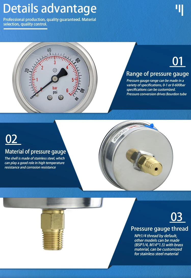 MAIRUIKSI Dry Pressure Gauges 60mm(2.5\