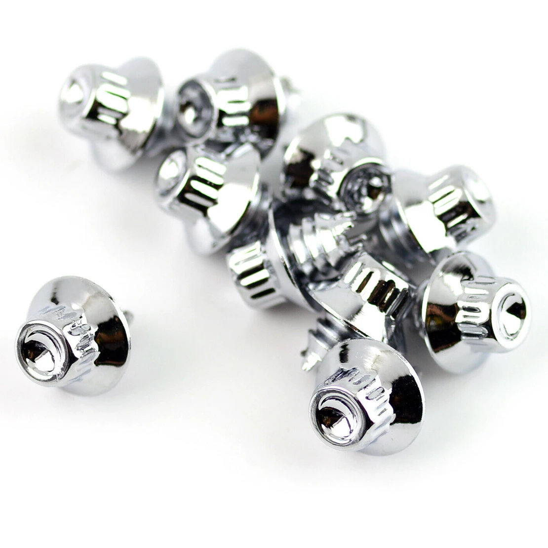 25pcs 13mm Car Wheel Rivet Nut Rim Lip Replacement For 6.9mm 0.27in Hole Decoration Silver ABS Accessories Durable