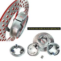 Motorcycle Rear Drum Brake Change to Disc Brake 110mm-70mm Hole To Hole tightening Ring For 220 Disc For Electric Scooter E-bike