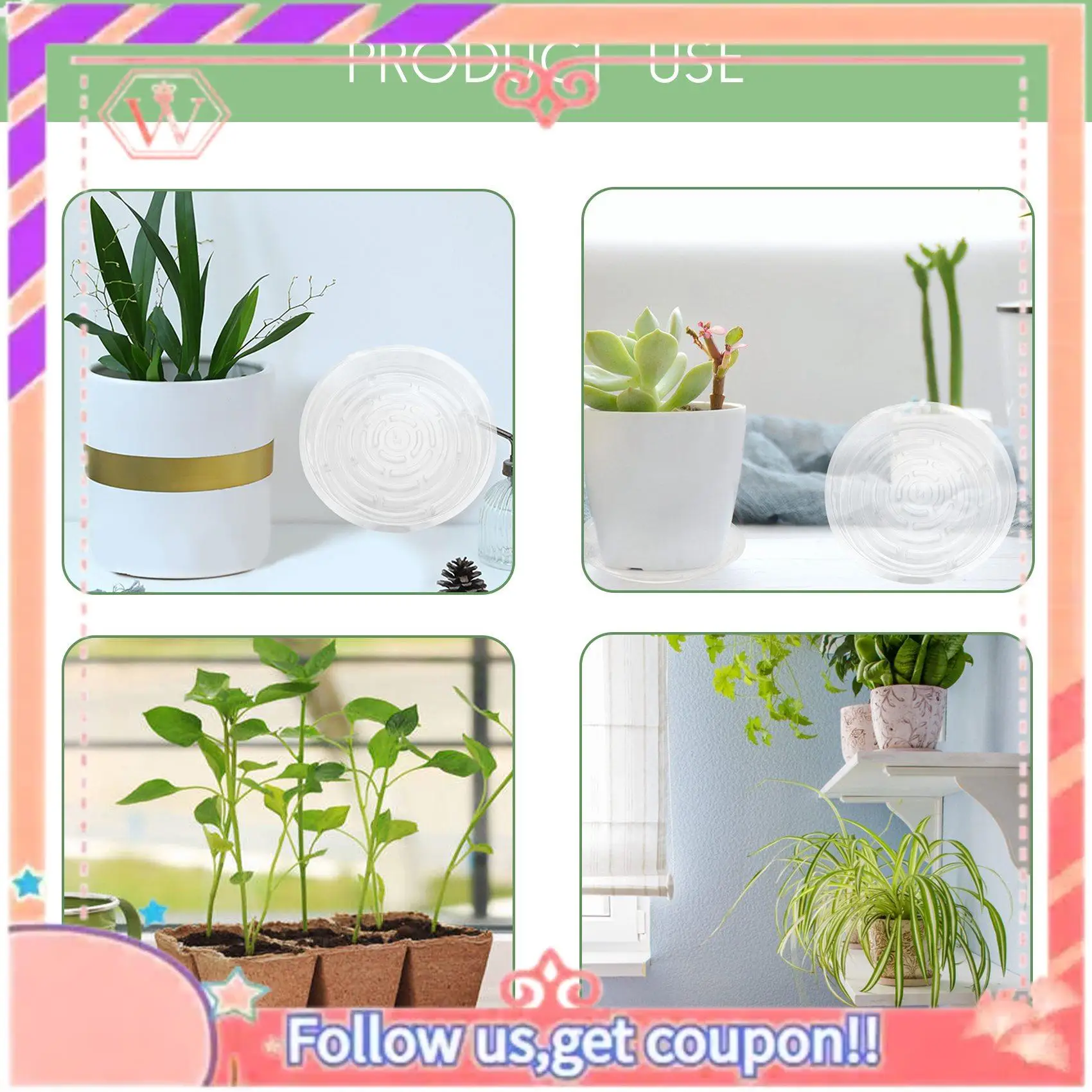 

Upgraded Plant Saucers, 10 Pack Of 30Cm (12 Inch), Transparent Flower Pot Drip Trays For Indoor & Outdoor Plants Garden Clear