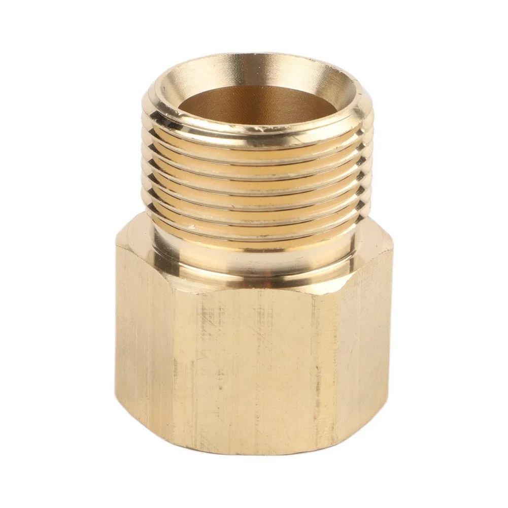 Adapter Brass M22x1.5 Male to G1/2 Inch Female for Pressure Washer Units Using Standard Metric and Thread Standards