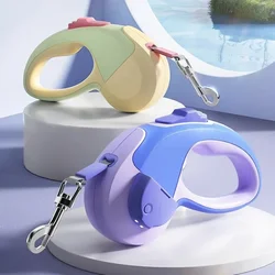 5M LED Dog Leash Retractable for Small Medium Dogs Roulette Nylon Dog Harness Extension with Poop Bags Dispenser Dog Accessories