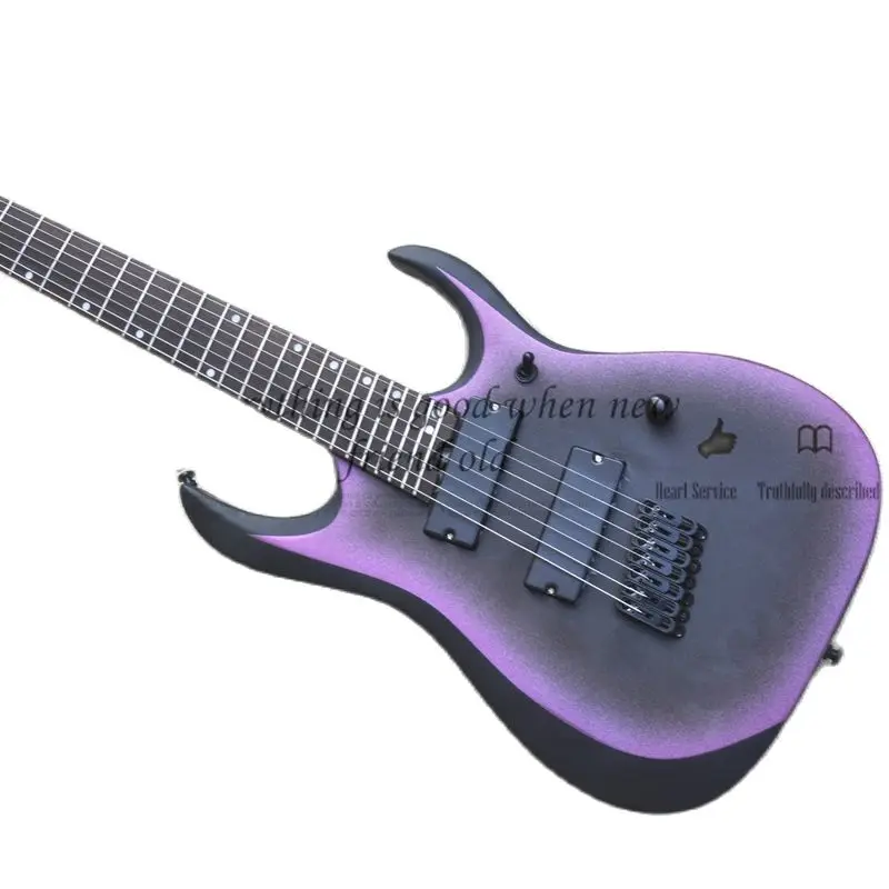 

7 String Electric Guitar Matte Metal Purple Guitar Mahogany Body Wenge wood Neck Ebony Fingerboard Indie Bridge Black Tuner