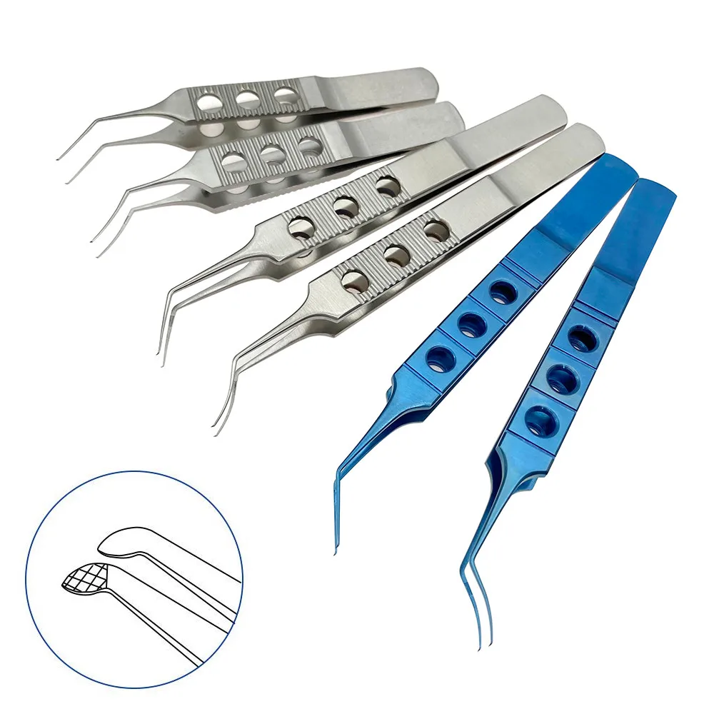Ophthalmic Forceps  Arcuate Dihedral Eye Capsulorhexis Forceps Titanium Surgical Instruments Stainless Steel