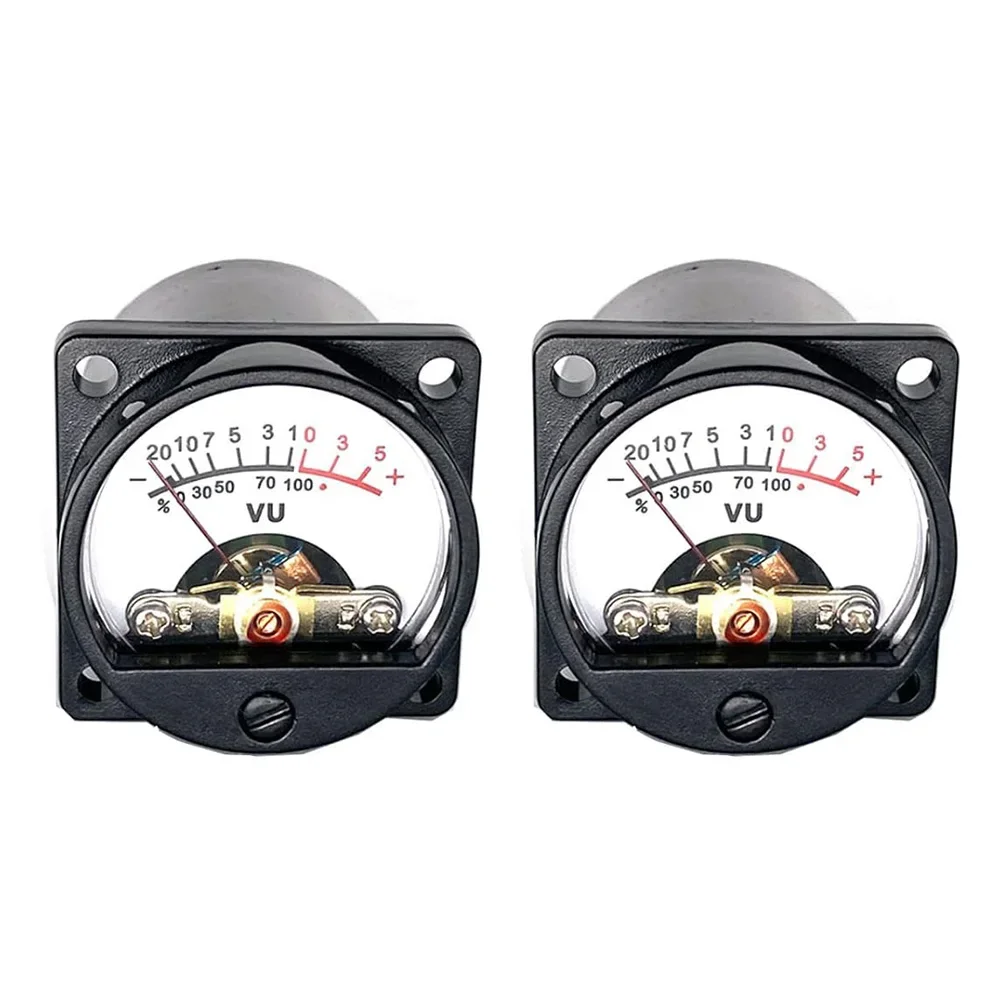 2pcs 35mm VU meter kit audio level indicator with backlight and dual channel driver board for phone computer sound card preamp