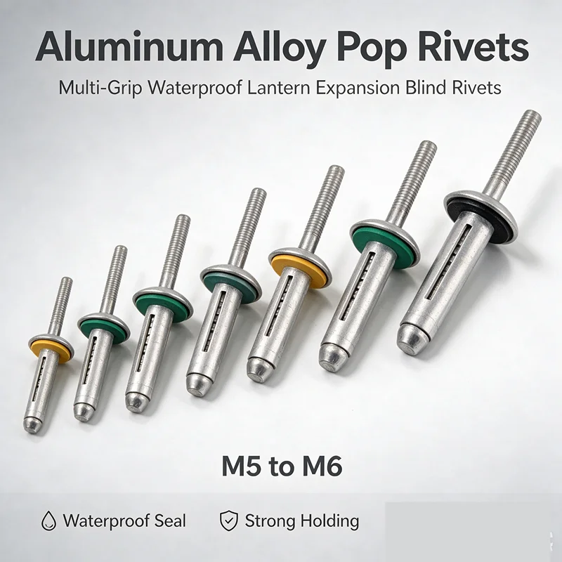 Multi-Grip Waterproof Lantern Expansion Blind Rivets Aluminum Alloy Pop Rivets M5~M6