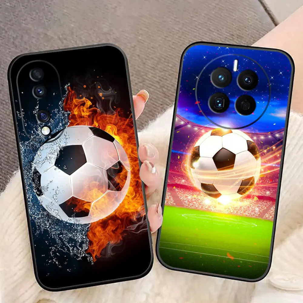 Fire Football Soccer Ball Phone Case For HUAWEI P30 P20 Y9 Y7 Y7A Y6P NOVA 9 8I 7I 3I 2I SE HONOR 90 20 X9A X8 X7 X7A 9X 8X Case