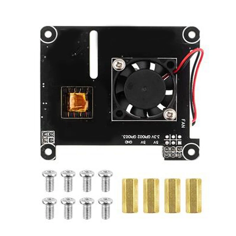 Per Raspberry Pi 4 POE HAT con ventola di raffreddamento Power Over Ethernet Module Support muslimate per Rasberry Pi 4B 3B +