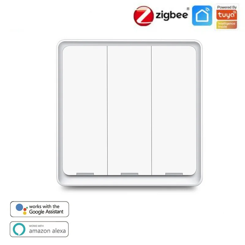 

Tuya smart wireless wall switch, easy to paste four button Zigbee scene panel suitable for LED lights