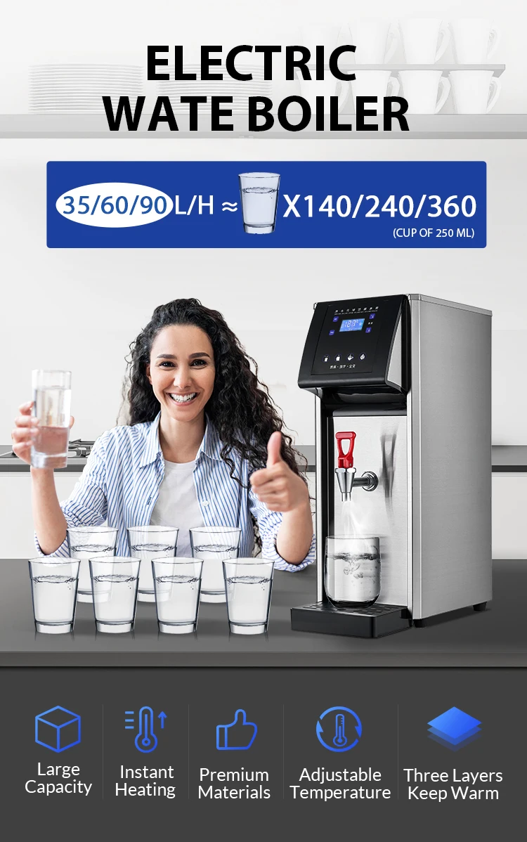 業務用ポータブル30L電気温水器、迅速発送、温水ボイラーディスペンサー、温度調節機能付き、ホテル、家庭用
