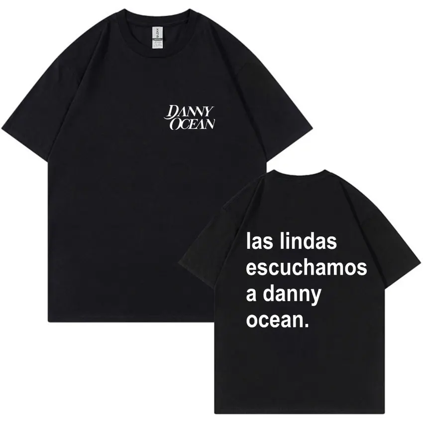 Camiseta de rapero Danny Ocean Reflexa con estampado de letras 2025, camiseta Harajuku de Hip Hop para hombre, camiseta Y2K de cuello redondo de verano, ropa de algodón acogedora Unisex