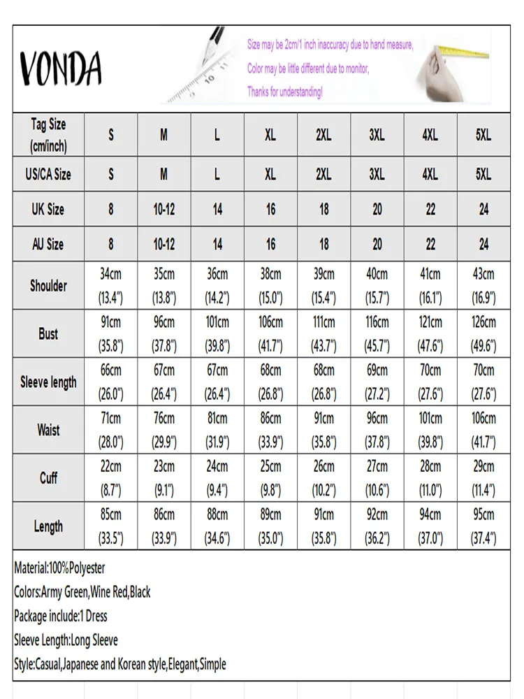 VONDA Elegante Vrouwen Mini Jurken Lange Mouw Peter Pan Kraag Korte Vestidos Herfst Lente Casual Losse Verstoorde Party Gewaad Femme