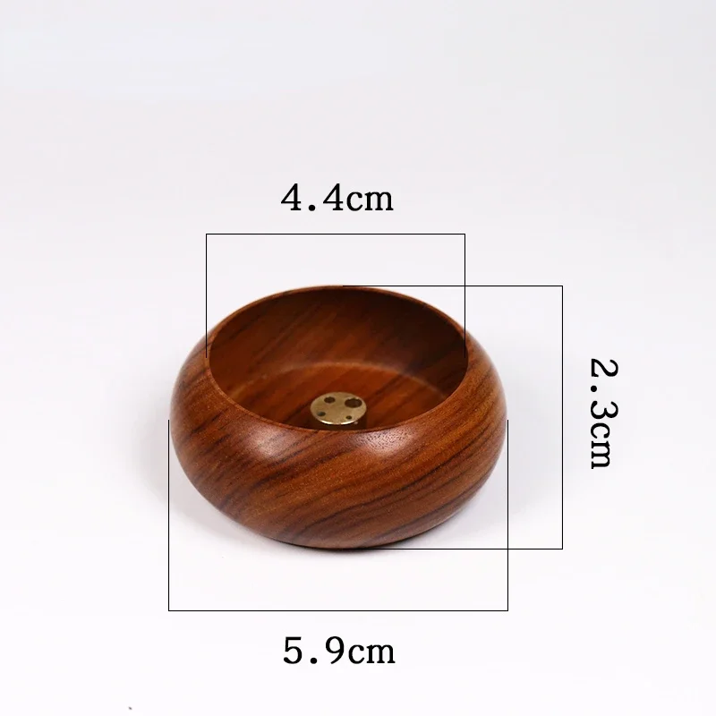Wooden Bowl Type Mini Incense Holder Rosewood Incense Burner Stick Holder Bowl Shape Censer Home Decoration Smell Aromatic