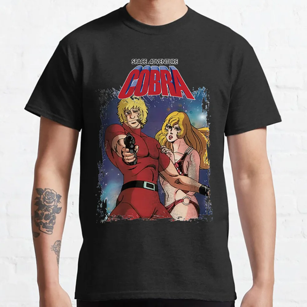 

80s Vintage Cartoon Space Adventure Cobra The Space Pirate Graphic T Shirts for men cartoon printed large size tops y2k clthing