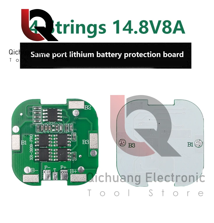 4S BMS 8A 14,8 V 18650 litowo-jonowa płyta ładunkowa Kwadratowa ochrona przed zwarciem PCB do silnika wiertarskiego/banku mocy/LED