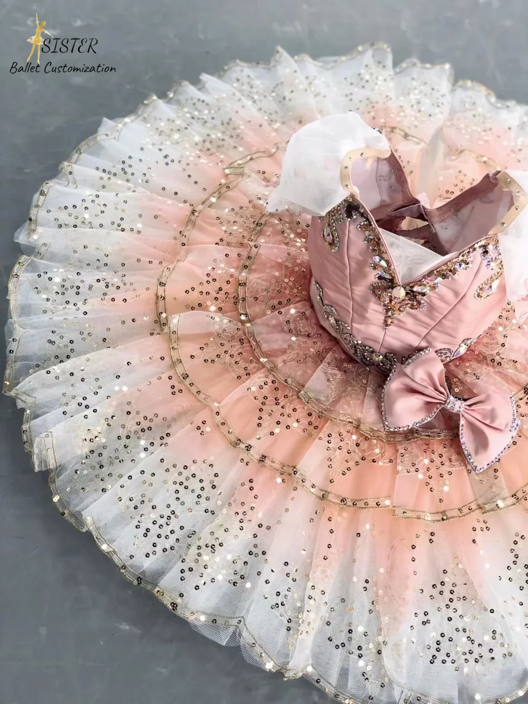 New Hand-sewn decoration, Fairy doll variant tutu for adult children private custom high-end professional competition dress