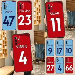 Football Player Number Name Case For Samsung Galaxy A14 A34 A54 A31 A41 A51 A71 A13 A33 A53 A12 A22 A32 A52 S Cover