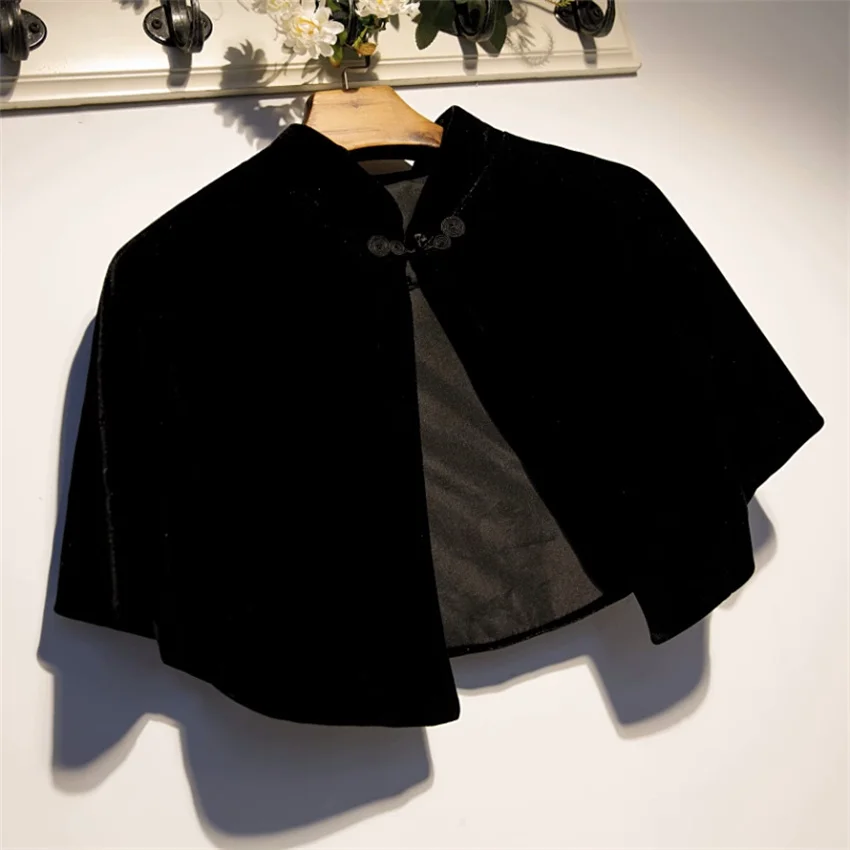 

New Fashion Elegant Women Gold Velvet Wrap Bolero Accessories Lady Party Shawl Capes Sun Protection Coats Cloak Pullovers WZ2341