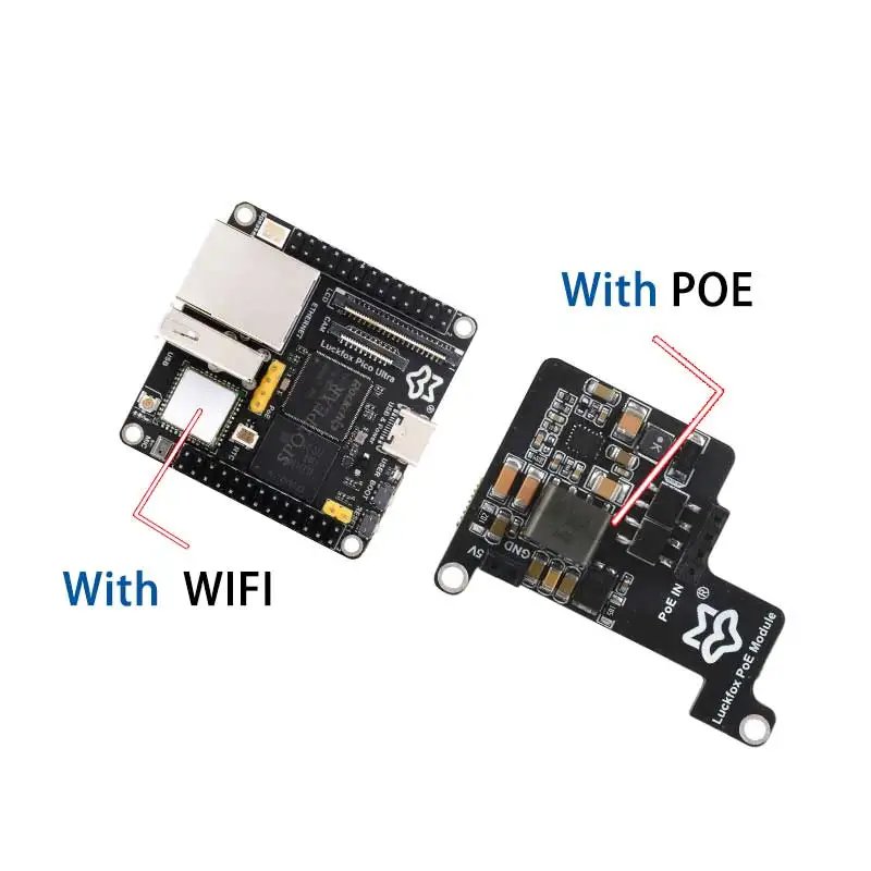 Imagem -06 - Luckfox Pico Ultra Onboard com Porta de Áudio e Exibição Versão Superior Emc8gb Mic Opção Wifi6 Poe Rv1106