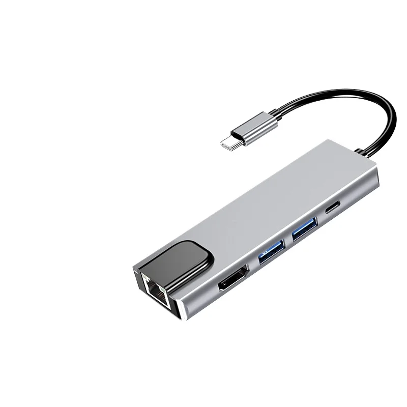 

Док-станция Type-C 5-в-1 к сетевому интерфейсу HDMI, USB-док-станция, док-станция, концентратор, ответвление, док-станция