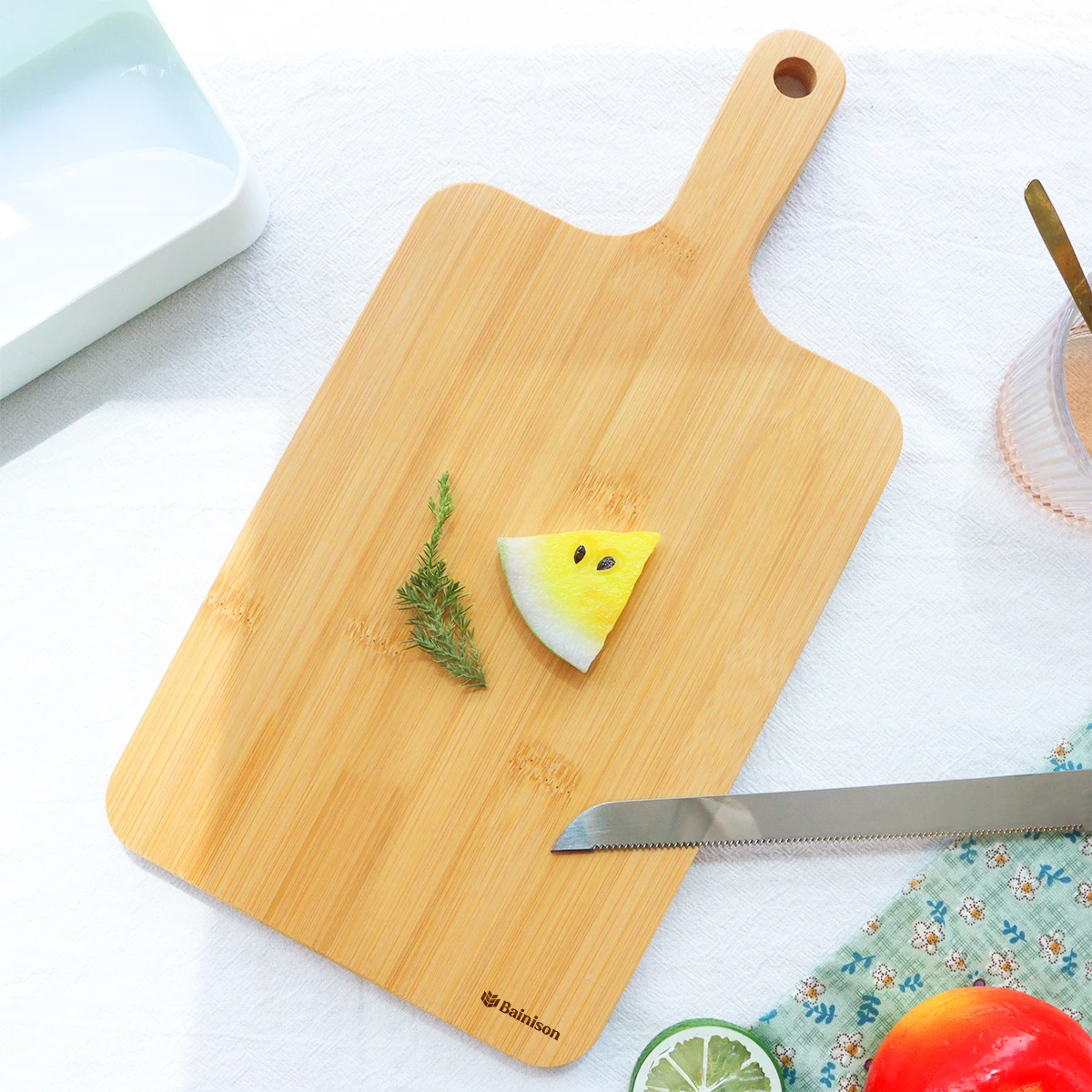 

​​Bainison Bamboo Cutting Mat – Anti Alip And Durable Design for Camping/Backpacking Easy-Clean Kitchen Outdoor Adventure Tool​​