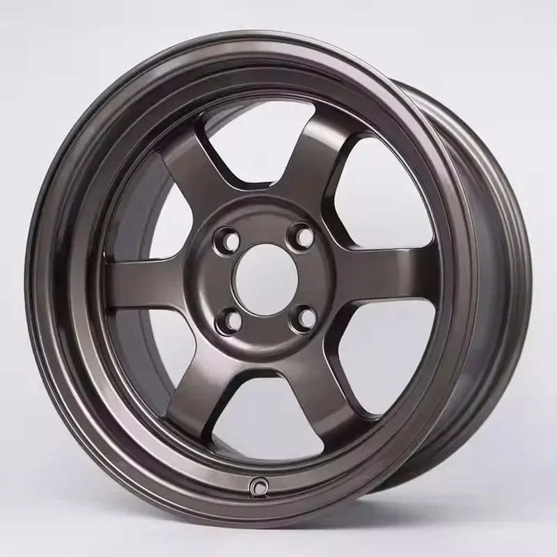 Auto Accessories JDM EVO Style Deep Lip Flow‑Form Alloy Rims 15‑18 Inch 6‑Spoke Bare Polished 5x114.3 4x100 Complete With Bolts