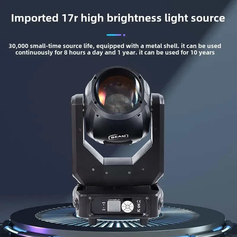 Stage Beam Moving Head Light, 14 Color Mixing Systems with Automatic Error Correction for Weddings, Bars and Stages