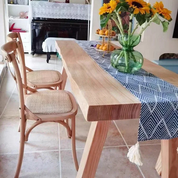 

'Unique Design Wood Chair Adult Durable Wooden Cross Back Chair for Banquet Events Outdoor Chair