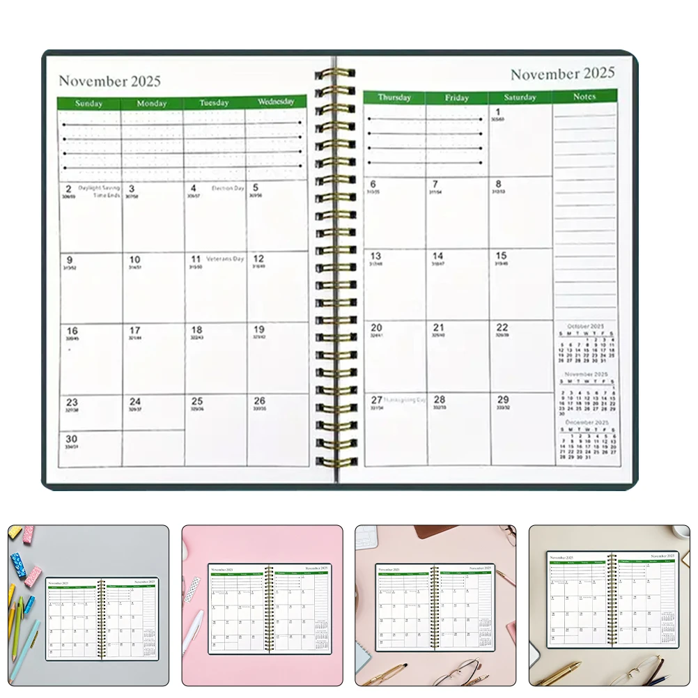 

Monthly Planner Agenda 2026 Appointment Book 2025 The Notebook Goal Daily Journal Conference Mini Calendar